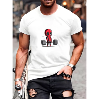 Camiseta Camisa De Treino DeadPool Anime Super Heroi Academia 100% Algodão Estampada Premium Marvel
