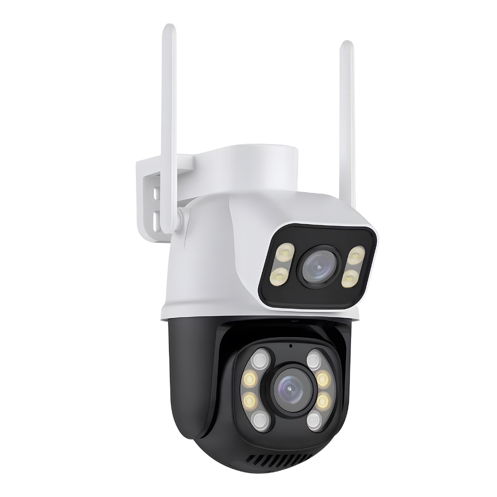 COIBEU Camera Externa Ip a Prova D'água Wifi 360° 3MP Dupla 2 Em 1 com ...
