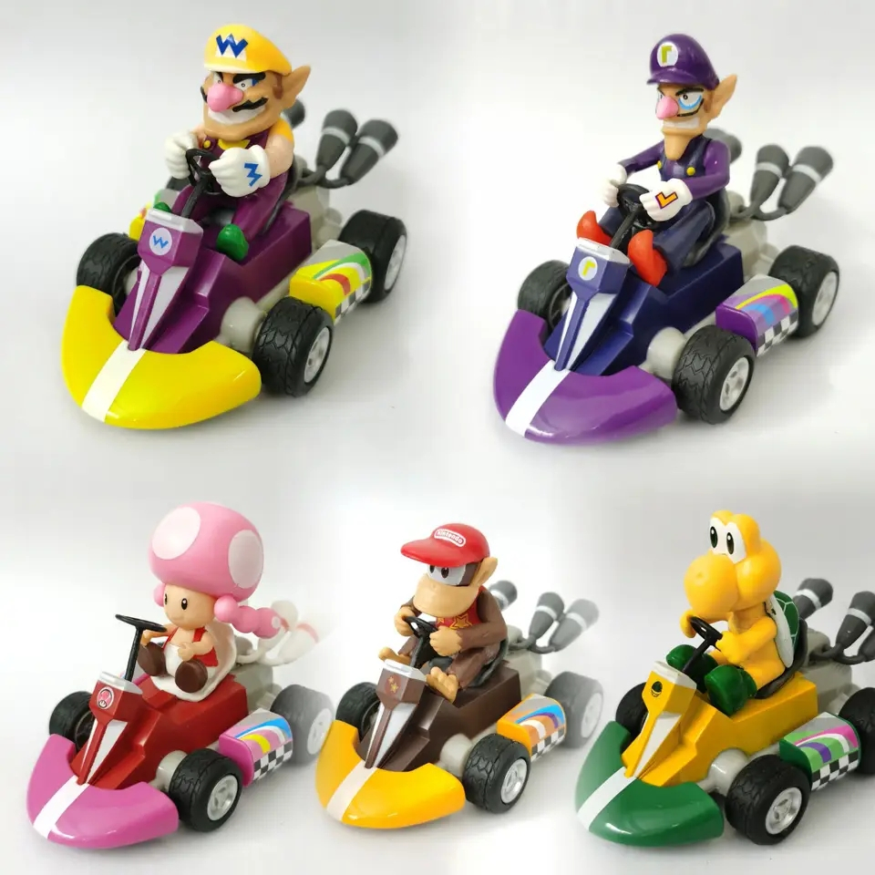 CAOF Super Mario Kart 12cm - Brinquedos de fricção Puxar para trás - Custom Arts