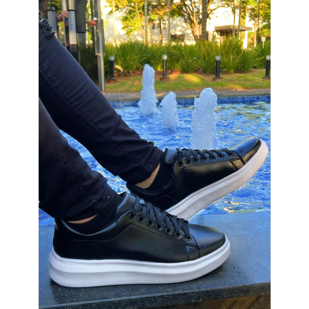 Tenis Casual Masculino Sola Alta 5cm Oversize Sneaker Clássico