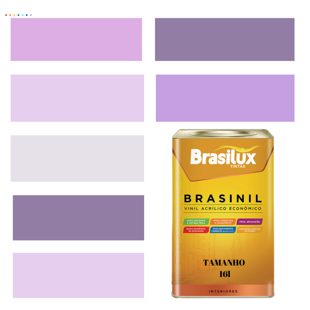 Tinta Parede Roxa Acrílica Antimofo Interna Brasinil 16l | Shopee Brasil