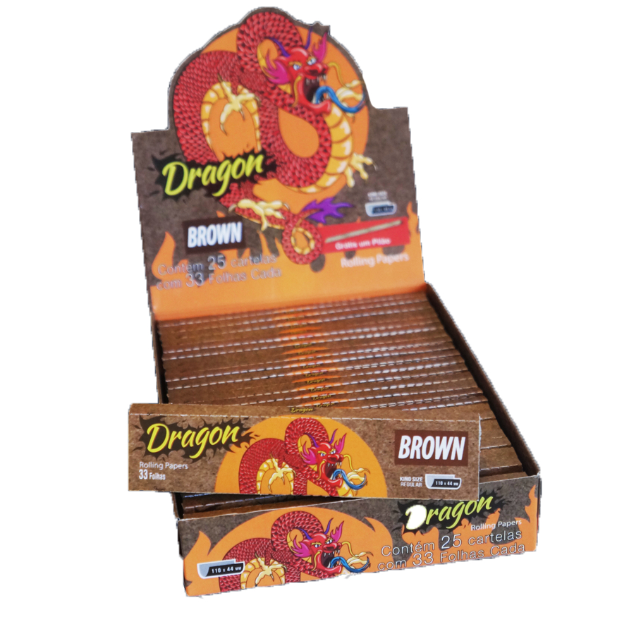 Caixa com 25 Blocos de Papel Leda - 33 Folhas por Bloco - Dragon - Branca ou Marrom