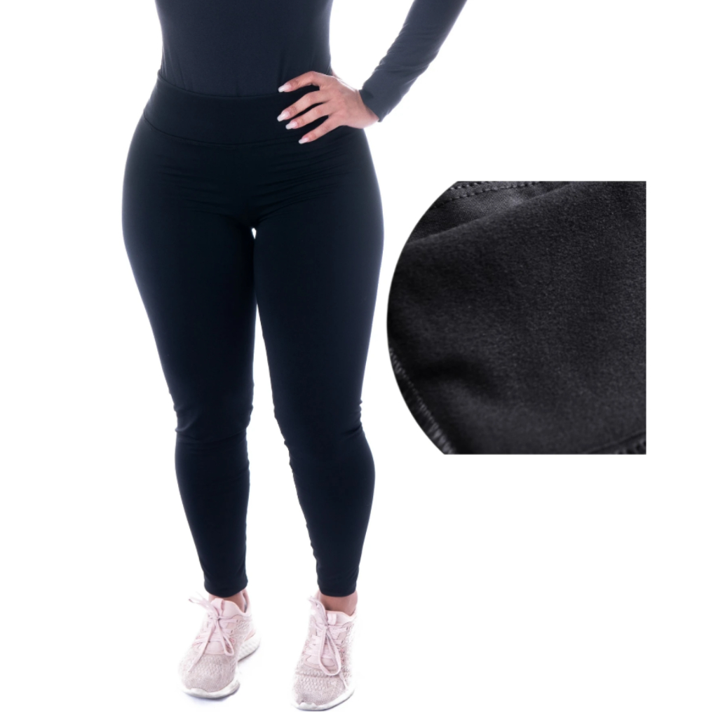 Legging preta best sale cintura alta grossa