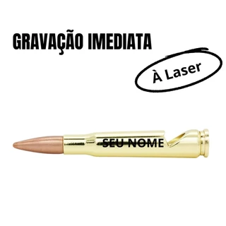 Abridor De Garrafas Bala Calibre 50 Projétil Munição Personalizado Com Nome