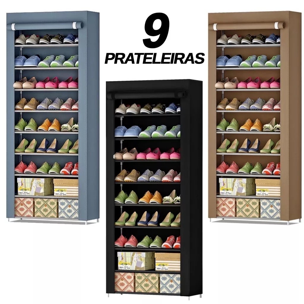 Sapateira Organizadora com5/6/9/Prateleiras para Organizar Sapatos Calçados Chinelos Roupas Objetos