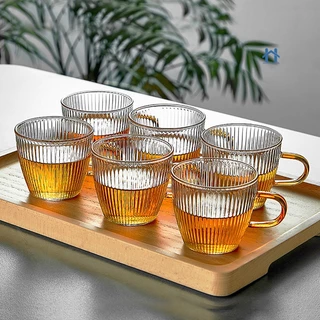 Jogo Xícaras 06 Peças 100ml ou 110ml Vidro High Borosilicate Caneca Para Chá e Café HH UTILIDADES