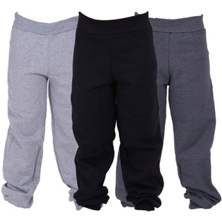 Kit 5 Calças de Moletom Infantil Algodão com Punho