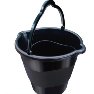 Balde De Limpeza 10 Litros Com Bico Duplo Preto Plástico Reforçado TOY