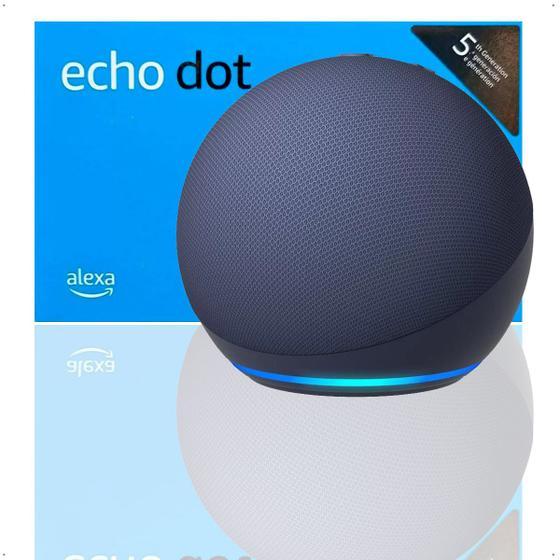 Echo Dot 5th Gen with clock com assistente virtual Alexa, display  integrado - blue 110V/240V