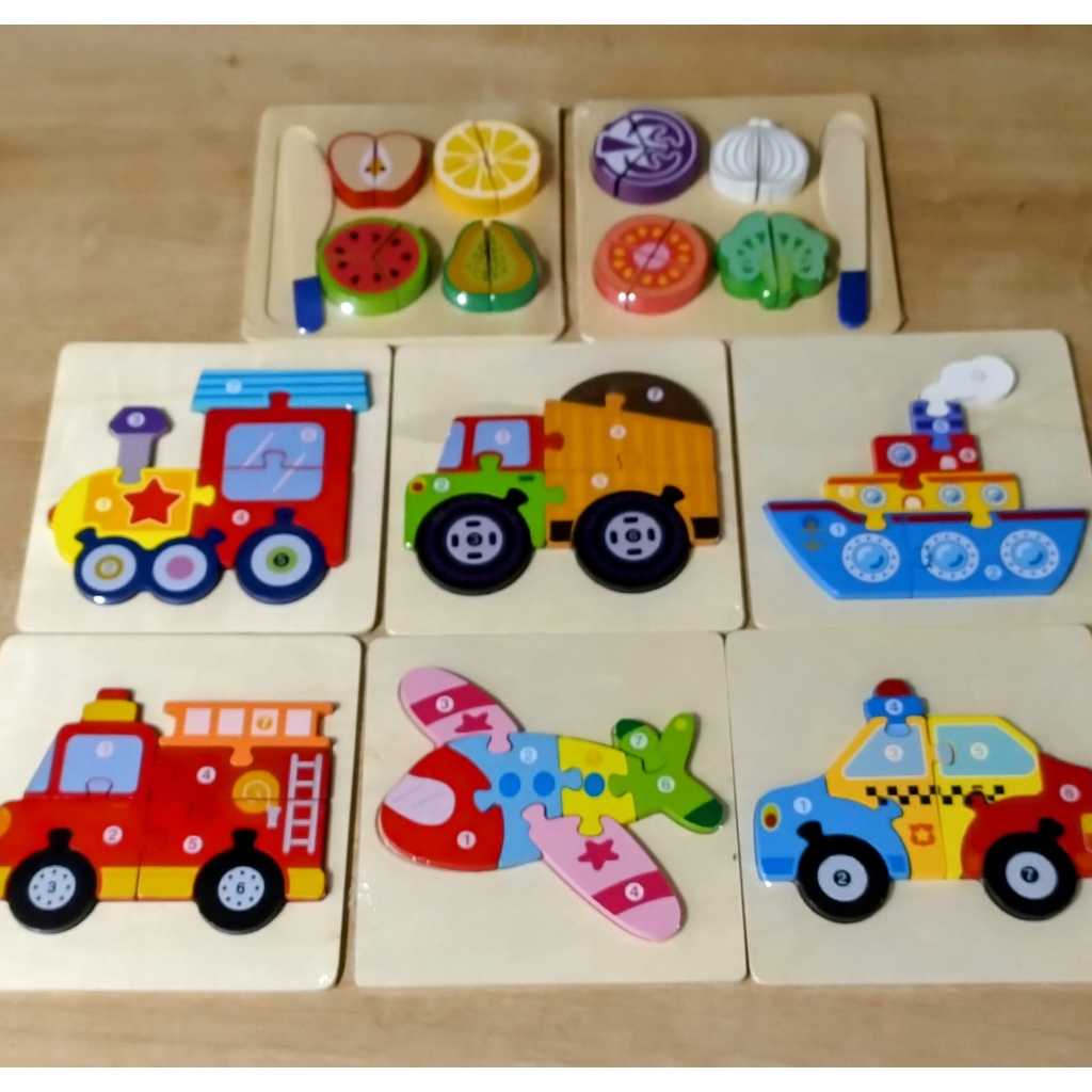 Jogo de Encaixe em Madeira brinquedo educacional pedagogico