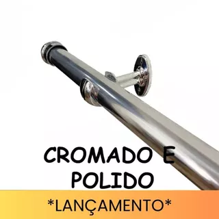 Kit Varão P/ Cortinas 3,00 Metros 28mm (Grosso) Alumínio não enferruja