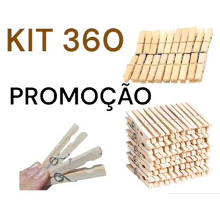 Kit 360 Prendedor Pregador de roupas de madeira pregador promoção