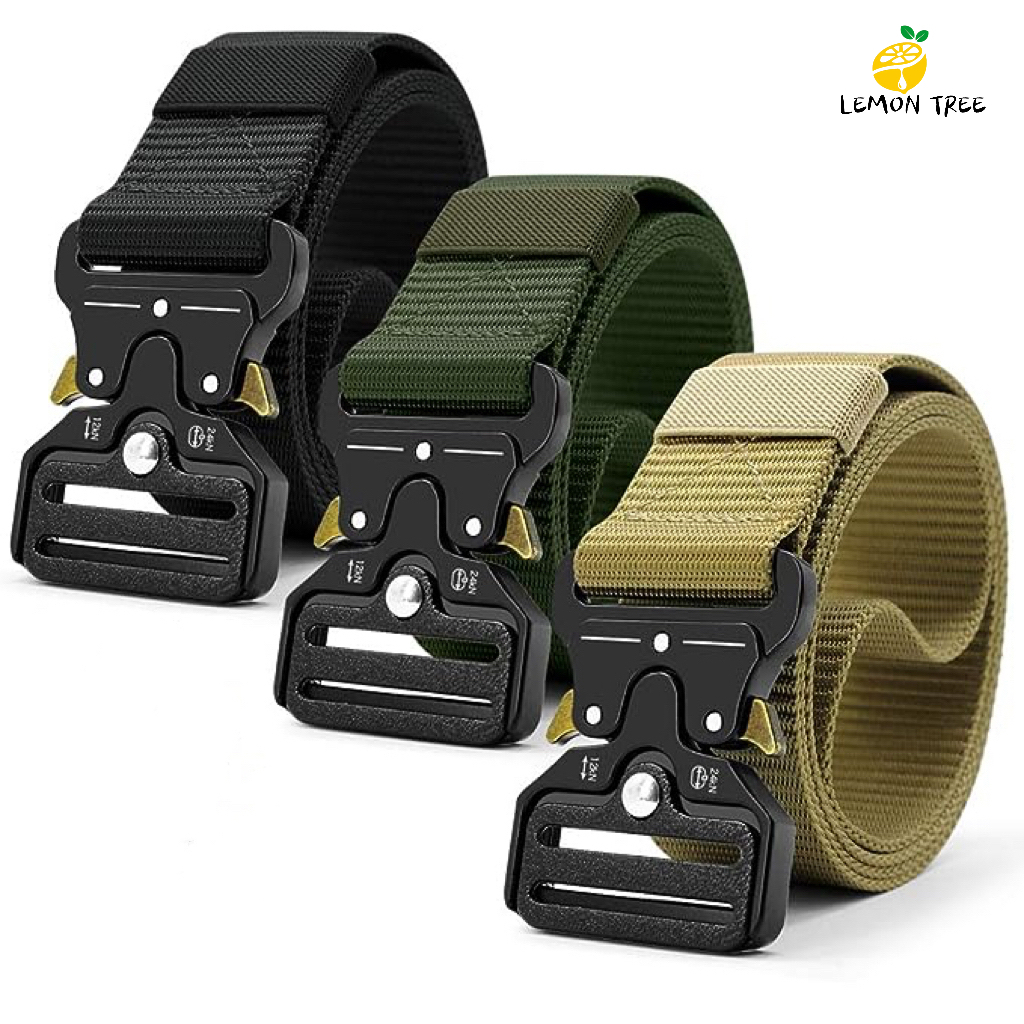 Cinto tático Militar Largo Masculino Nylon Fivela Liga de Zinco e Engate Rápido