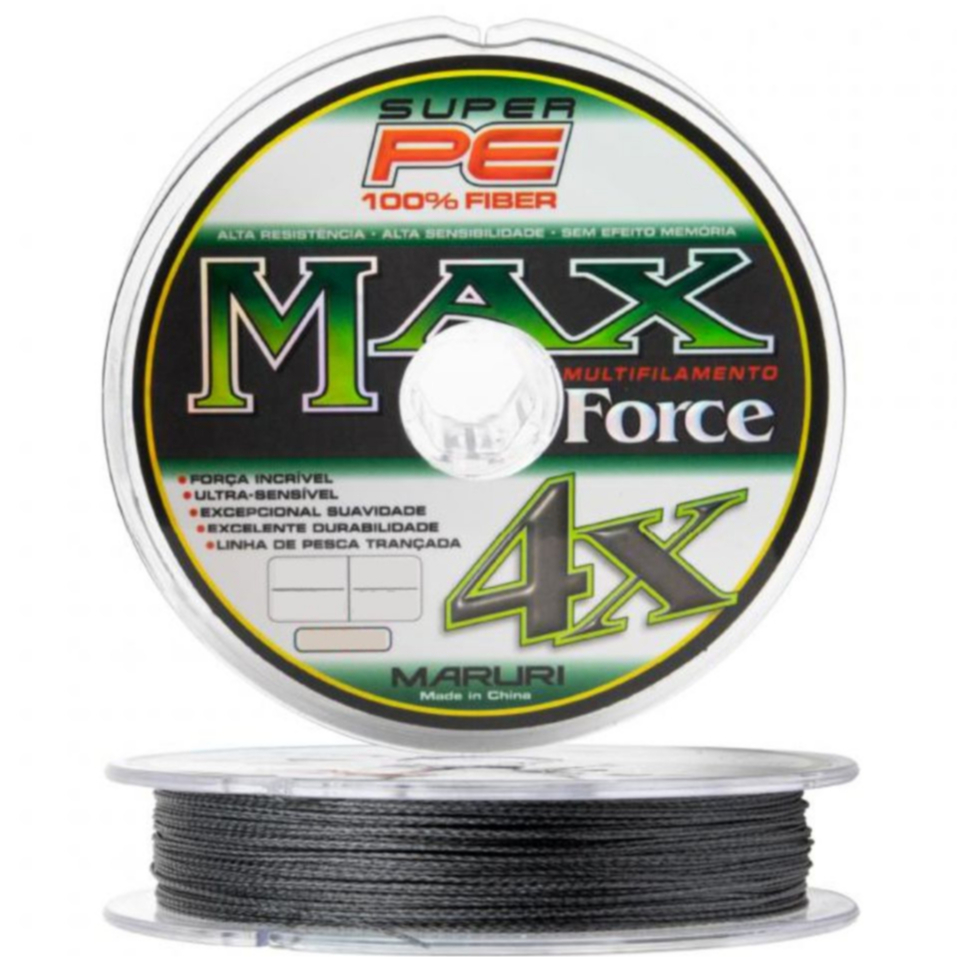 Linha multifilamento Maruri MAX PE4X(4 fios) com 100 metros cor cinza ...