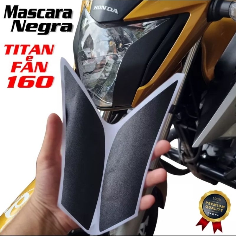 Adesivos para moto mascara negra para titan e fan 160 - 2015 a 2024 ...