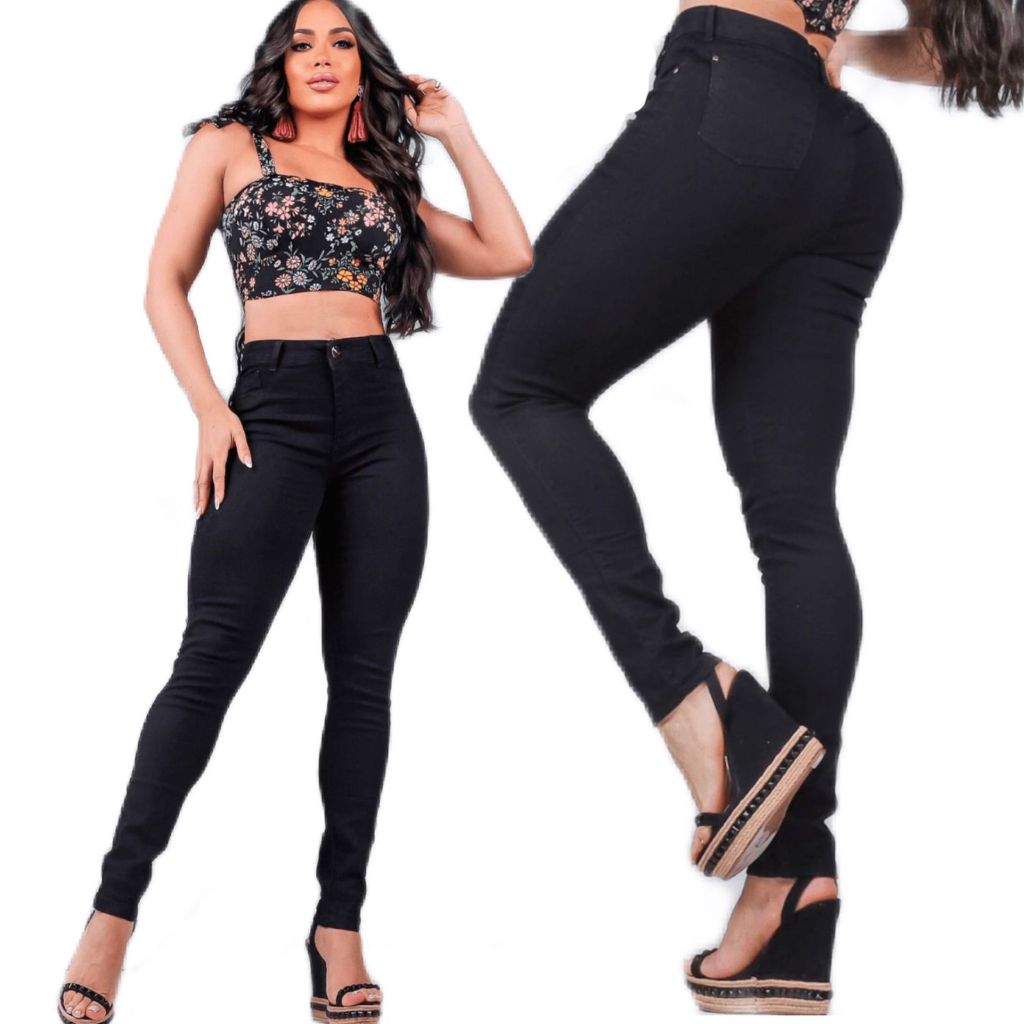 Calça Jeans Clochard Preta Empina Bumbum