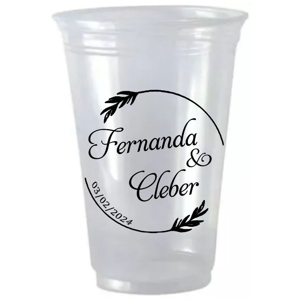 100 Copos Descartáveis Personalizados 440ml