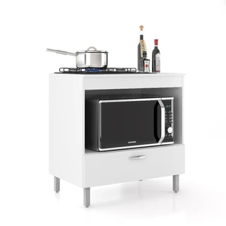 Balcão para Cooktop 4 Bocas com 1 Porta Compact E&A - Cor