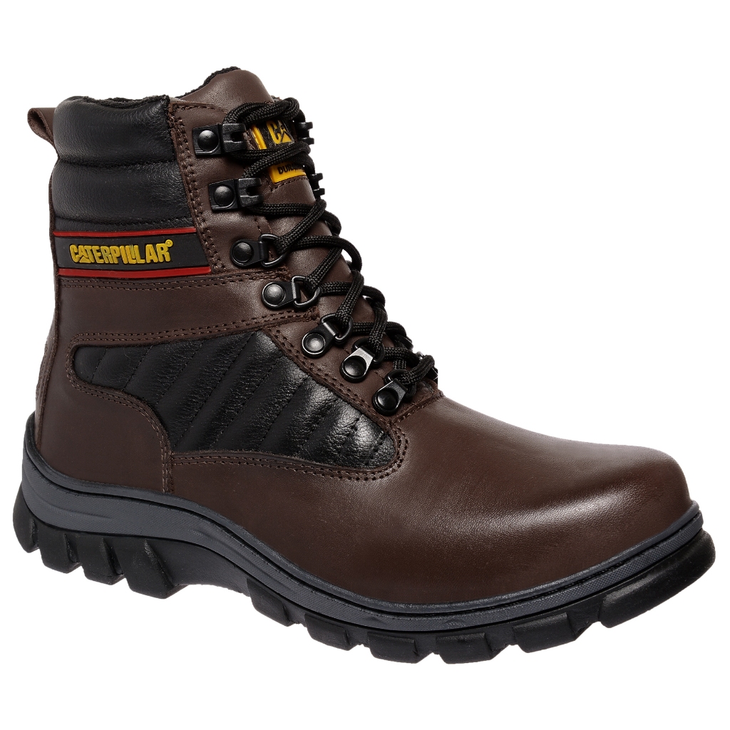 Bota CAT Motociclista Top Masculina Caterpillar Original em Couro ...