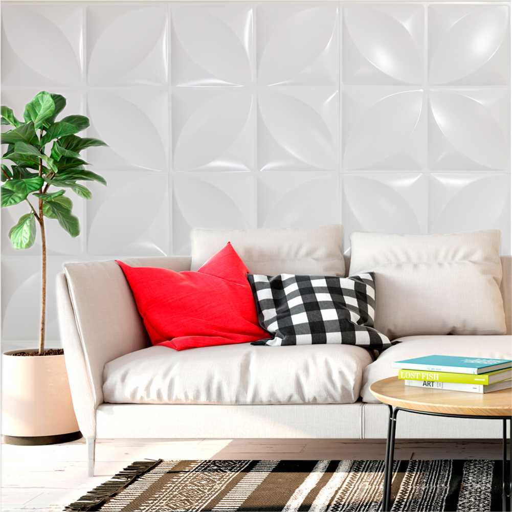 KIT 40 PLACAS 3D 50x50 cm PVC AUTO ADESIVA MODELO PÉTALA | Shopee Brasil