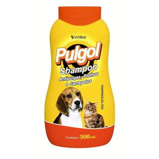 pulgol shampoo cães e gatos antipulgas piolhos e carrapatos 500ml