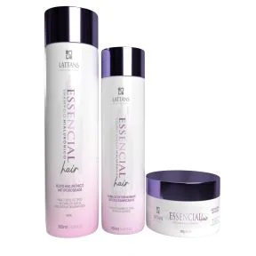 Linha Essencial Ácido Hialurônico Lattans -Shampoo, Condicionador e Mascara.