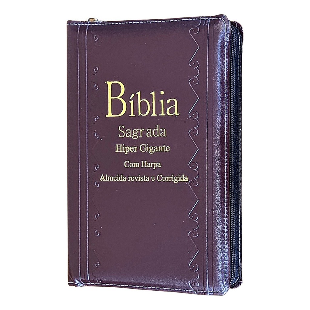 Bíblia Sagrada Com Harpa Feminina Ziper Letra Gigante | Shopee Brasil