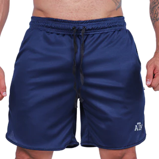 Bermuda Masculina Dry Fit Short Treino com Bolso na Frente Cós de Elástico com Viés na Barra Academia Street Esporte