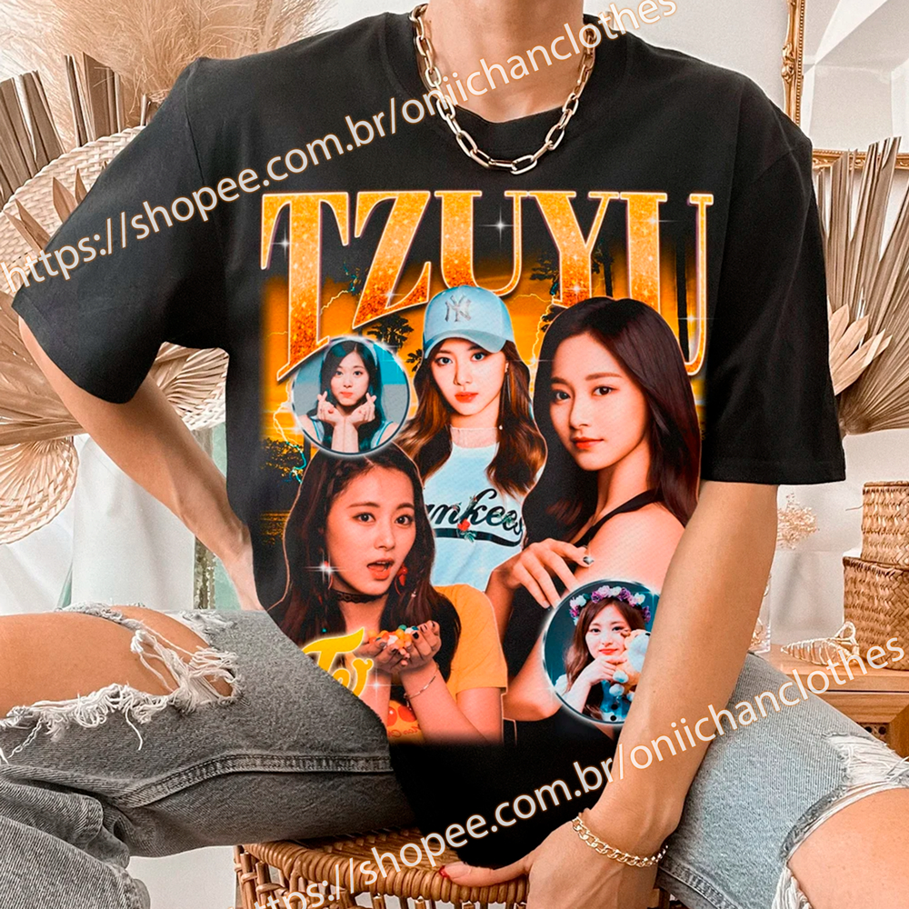 Camiseta T - Shirt Unissex Algodão 90's Twice Tzuyu | Shopee Brasil