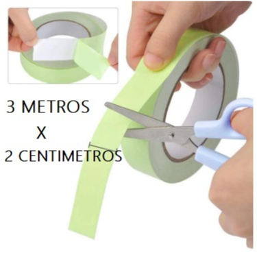 Fita Adesiva Fluorescente 2cmx3m Festa Teto Brilha Neon Decoração Multiuso Decorativa Marcadores De Saída De Segurança Escadas, Paredes, Degraus, Placa De Saída.