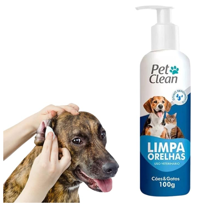 Limpador Limpa Orelhas Cachorro Cães E Gatos Pet Clean 100g | Shopee Brasil