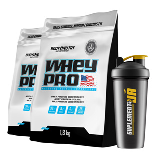 2x Whey Pro Protein Nutri Isolado & Concentrado - Zero 0% Soja + Coqueteleira 600ml