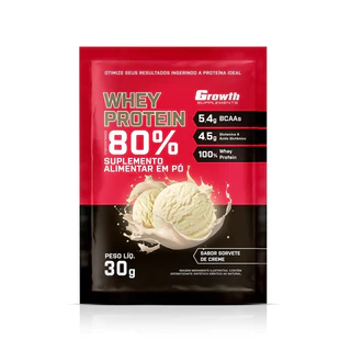 1x DOSE Whey Protein Concentrado 80% Sachês de 30g - Growth Supplements Sorvete de Creme