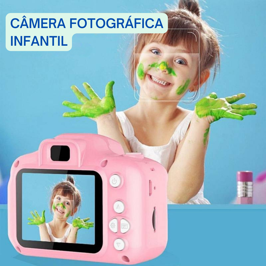Mini Câmera Digital Infantil/Recarregável/ Fotografia de Verdade / Vídeos / Joguinhos - Oficial