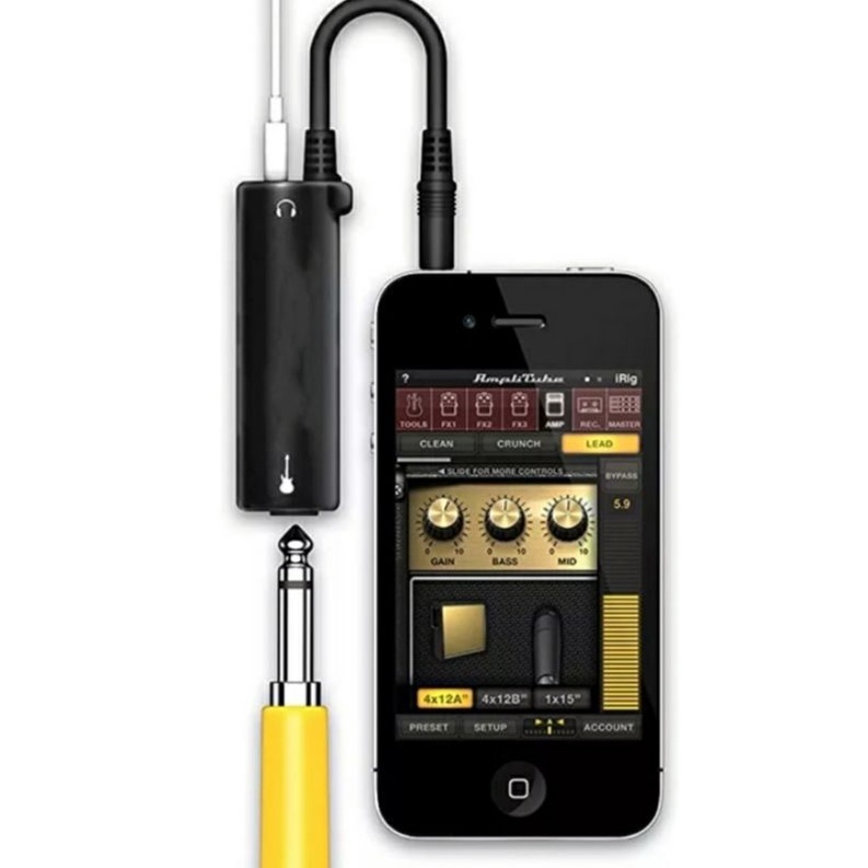 Adaptador Interface Conversor Guitarra iPad iPhone