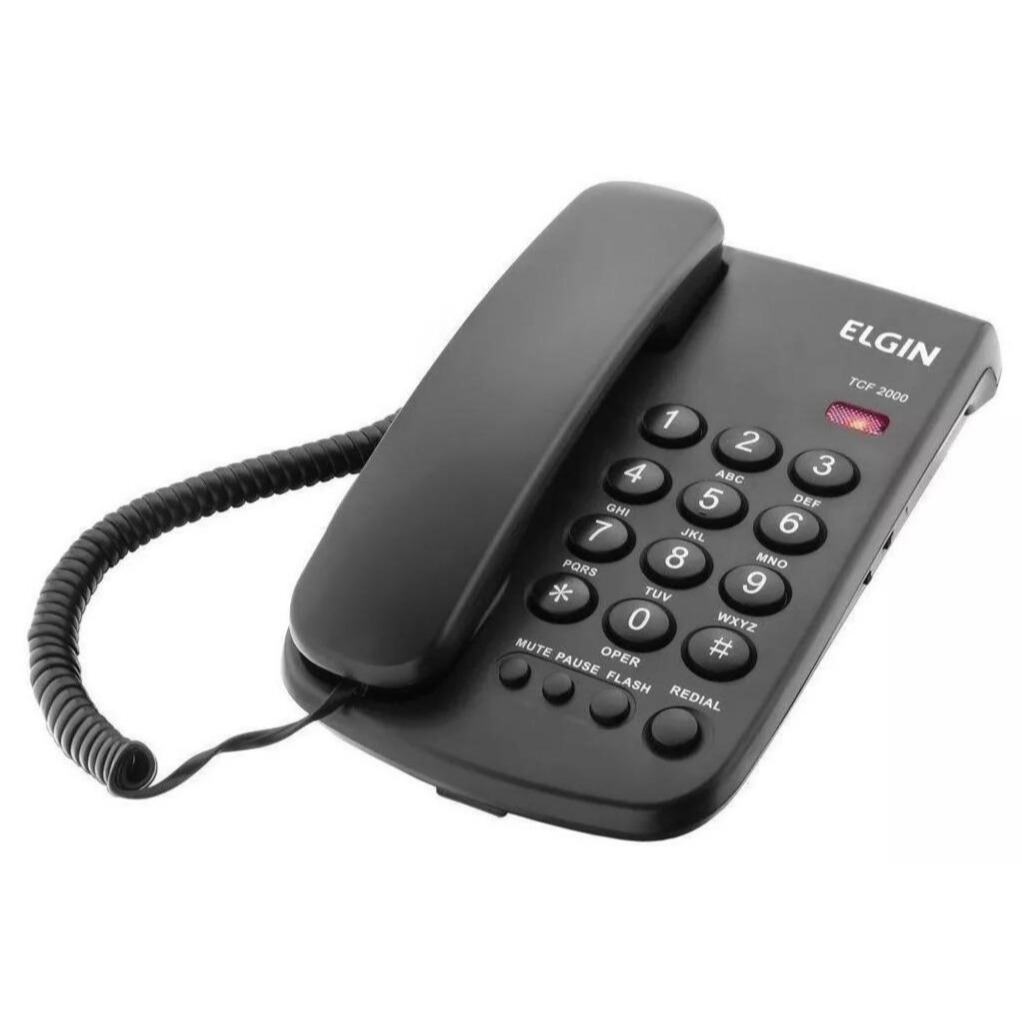 Telefone Fixo Elgin Tcf 2000 Preto