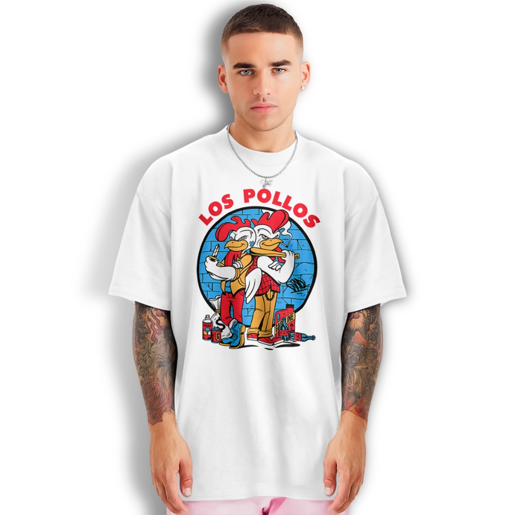 T-Shirt Bambini Los Pollos Breaking Bad, Walter Crystal, Bianca, 100% Cotone, Certificata Öko-Tex 100 - 3