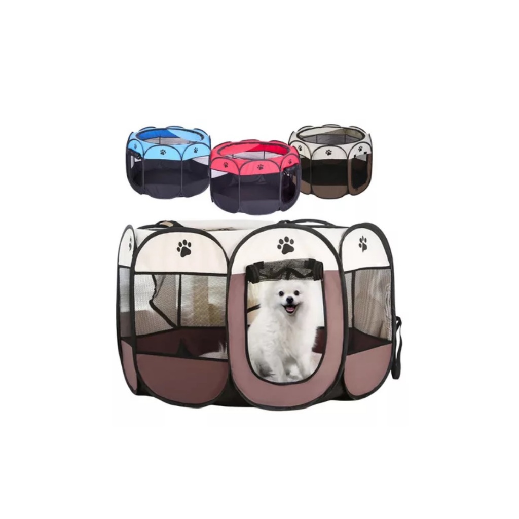 Cercadinho Dobrável Portátil Pet Cães Gato Chiqueirinho