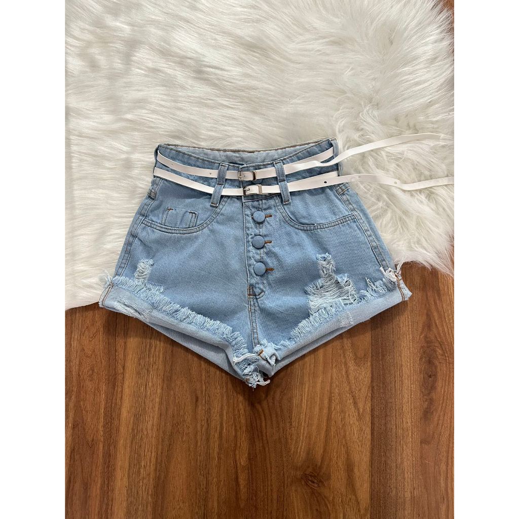 Short jean rasgado hotsell