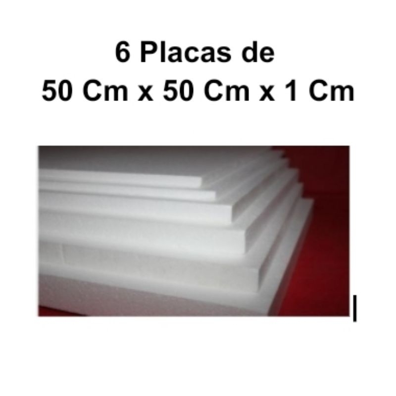 6 Placas De Isopor 50 Cm X 50 Cm X 1 Cm Shopee Brasil 9157