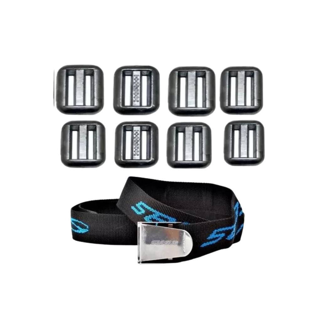Kit 08 Lastros De Aproximadamente 500 gramas Desencapado + 01 Cinto De Nylon Seasub
