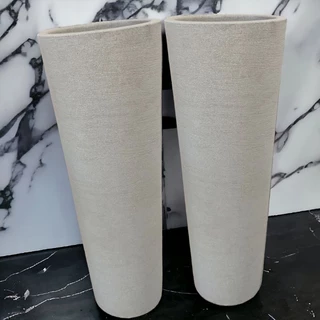 Kit 2 Vasos para Plantas Coluna Ibiza efeito Grafiato Decorativo Polietileno