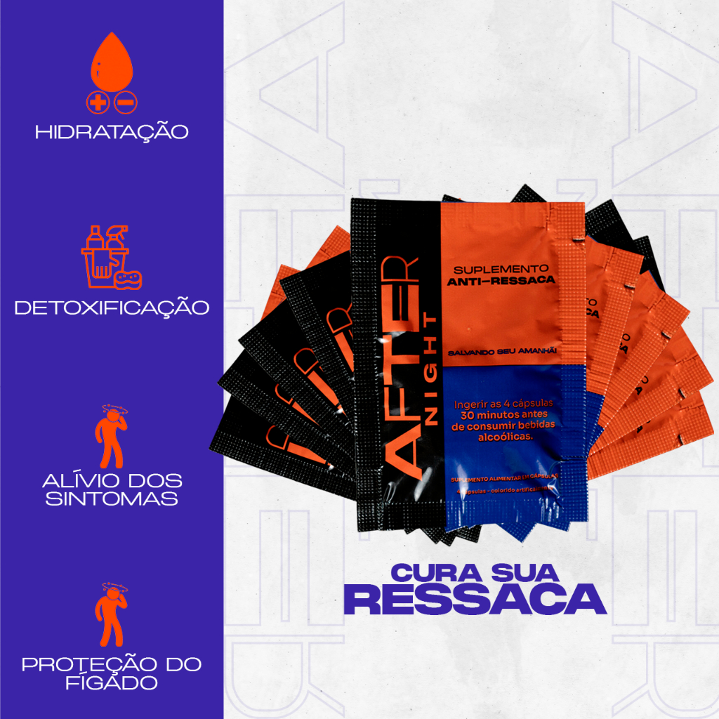 Kit Ressaca Pronto After Night - 10 Packs com 4 Caps Pre Drink | Shopee ...