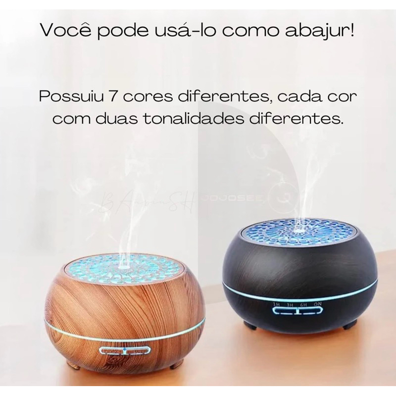 Difusor De Aromas Grande 550ml Umidificador De Ar Ultra Sônico Potente ...