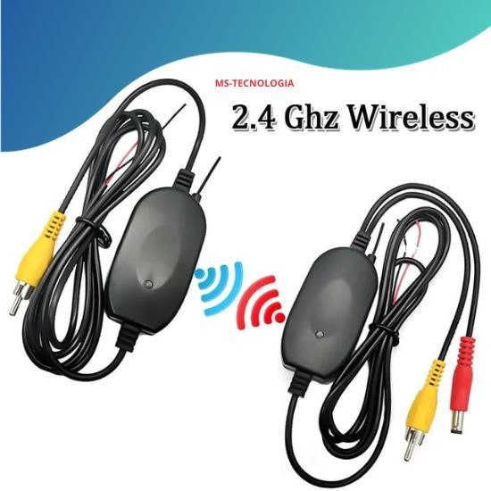 Transmissor e Receptor 2,4 GHz para Câmera de Ré Sem Fio