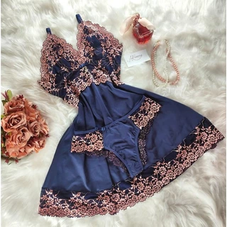 Camisola Renda Bicolor Luxo