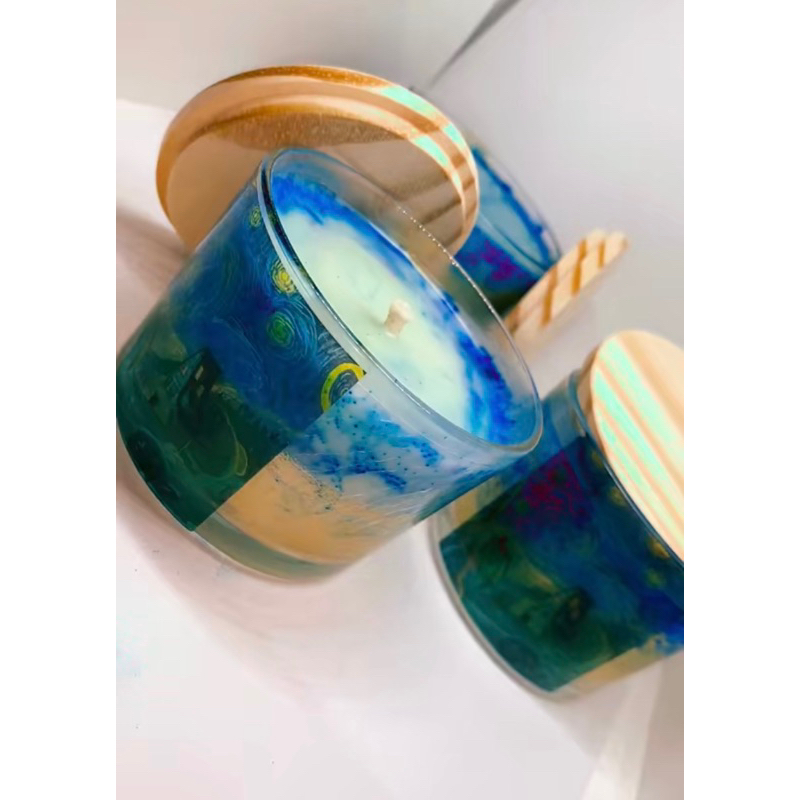 Vela Aromática A Noite Estrelada de Van Gogh EDIÇÃO LIMITADA.
