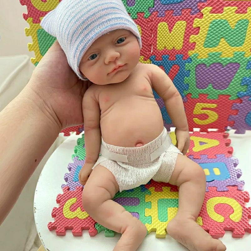 Mini Bebê Reborn Clarinha 15cm Silicone Sólido (Encomendas)