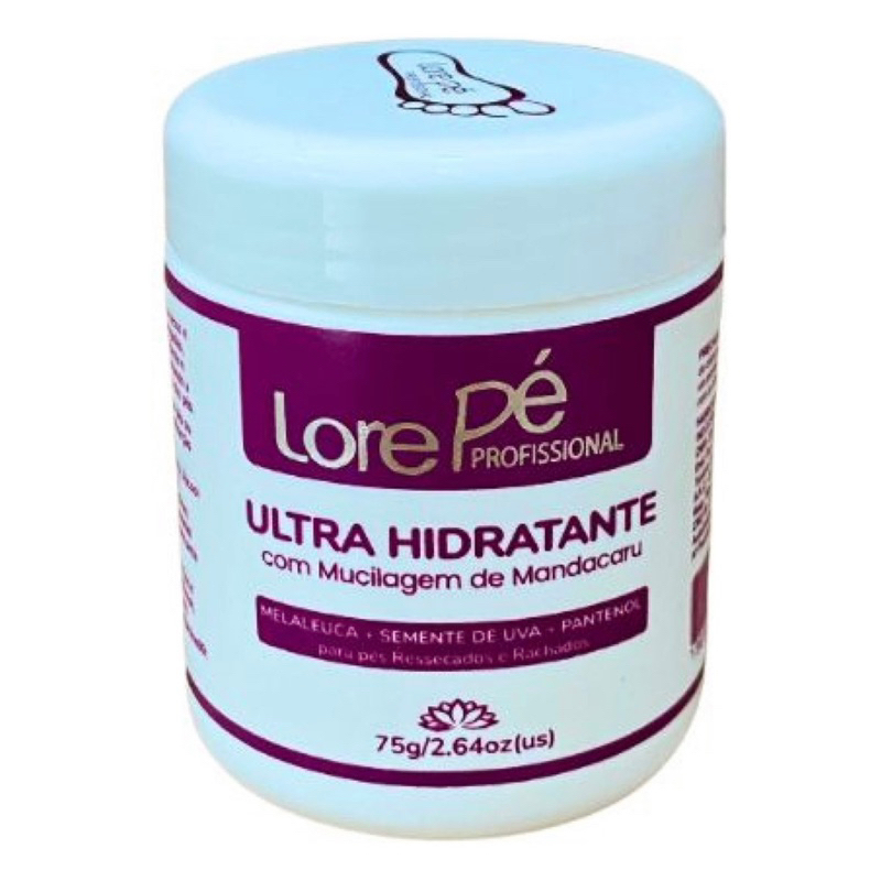 Creme Ultra Hidratante Lore Pé 75g profissional Para Pés Rachados e ...