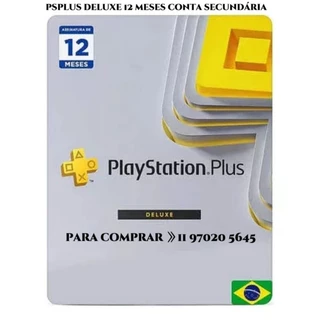 Playstation Plus Deluxe 12 meses (conta secundária)